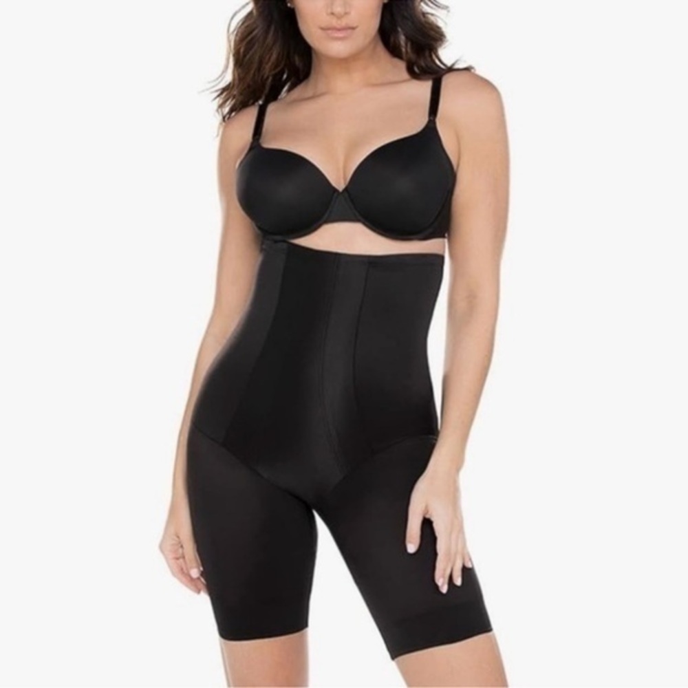 Miraclesuit Women's Shapeware High Waist Long
Leg Black Thigh Slimmer Sz 3X